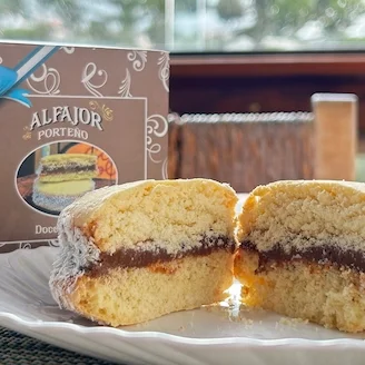 Alfajores artesanais argentinos do Restaurante Cacerola em Campos do Jordão